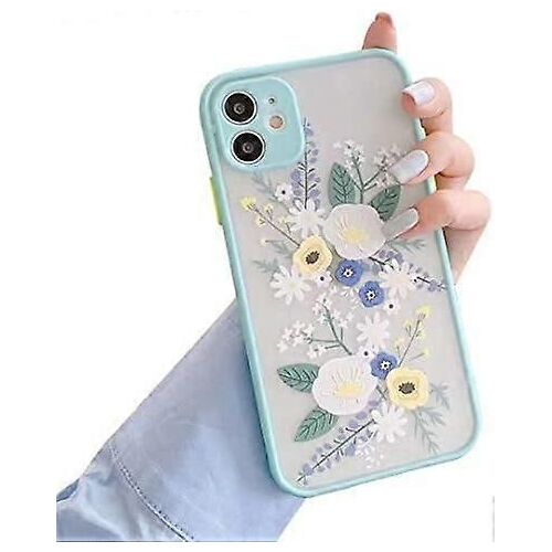 Coque de téléphone pour iPhone XR, belle élégante fleur fraîche motif doux TPU silicone gel caoutchouc coque coque mince antichoc plein corps S