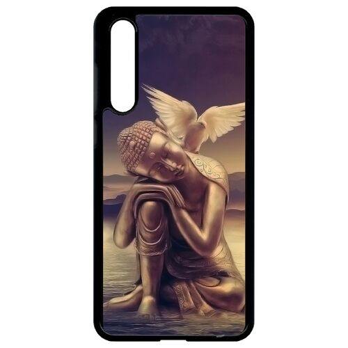 Coque pour huawei p20 pro - buddha - noir