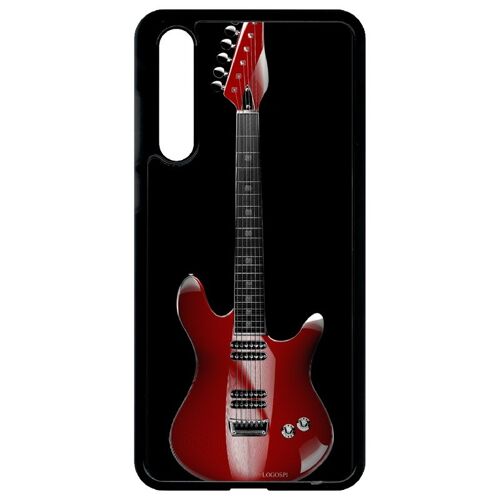 Coque pour huawei p20 pro - guitare red - noir