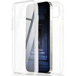 Coque 360 Degrés Case Compatible Avec Iphone 13 Mini, Mince Silicone Full Cover Ultra Fine Housse Avec Protection Ecran, Avant & Arrière Integrale Etui Protege Couverture Bumper Transparent