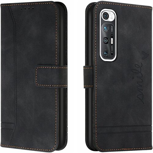 Coque pour Xiaomi Mi 10S, Portefeuille Housse en PU avec TPU Fermoir Flip Pochette Housse pour Xiaomi Mi 10S (Noir)
