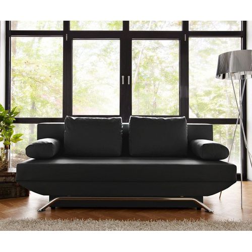 Canapé-Lit Cady Noir 200x90 Fonction Lit Et Canapé-Lit Sommier