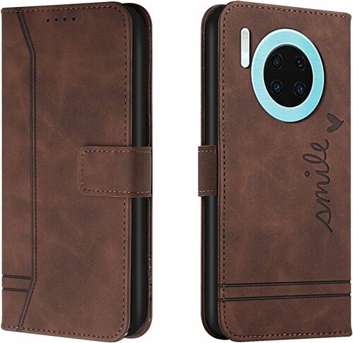 Coque Pour Huawei Y9a, Portefeuille Housse En Pu Avec Tpu Fermoir Flip Pochette Housse Pour Huawei Y9a (Braun)