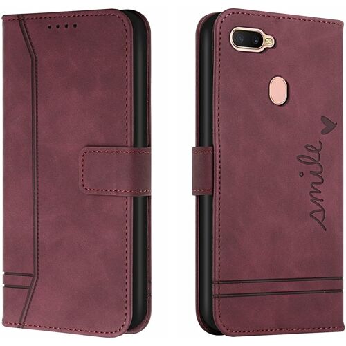 Coque Pour Huawei P9 Lite, Portefeuille Housse En Pu Avec Tpu Fermoir Flip Pochette Housse Pour Huawei P9 Lite (Rouge)