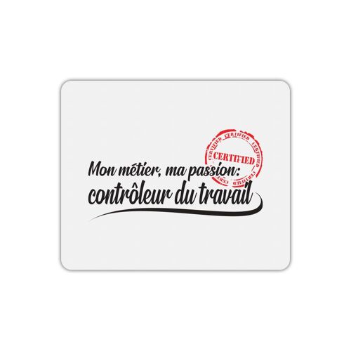 Tapis de souris métier passion contrôleur du travail