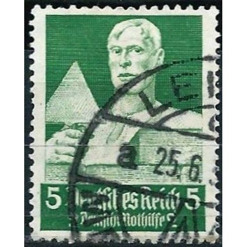 Allemagne, 3ème Reich 1934, Beau Timbre Yvert 515, Au Profit Du Secours D'hiver, Série Métiers, Le Maçon, Oblitéré, Tbe.