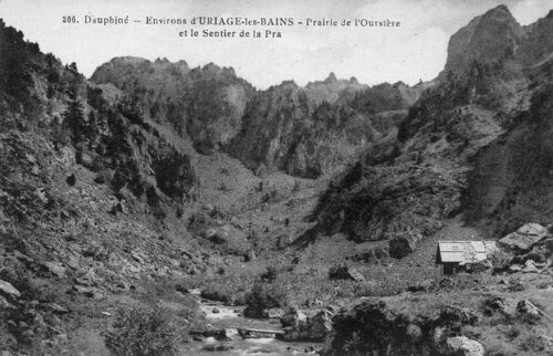 Carte Postale Ancienne - 206 - Dauphine - Environs D'uriage -Les-Bains - Prairie De D'oursière Et Le Sentier De La Pra
