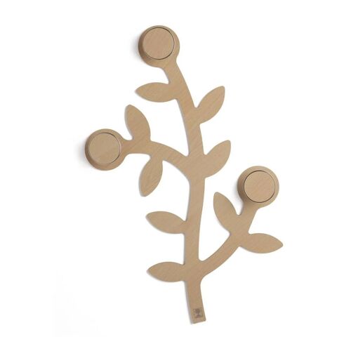 FOPPAPEDRETTI Porte-manteau mural Appendialbero Naturel