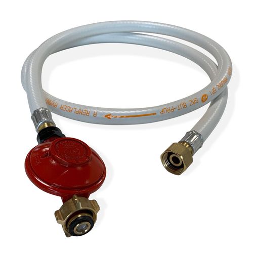 Kit Tuyau ble De Gaz 1.5 M À Embouts Mécaniques + Détendeur Propane 37mbar 1.5kg/h - Normes Nf