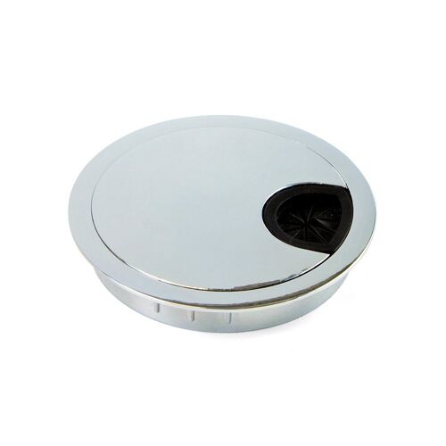 Passe-câbles Circum D. 80 mm à encastrer en zamak finition chromé