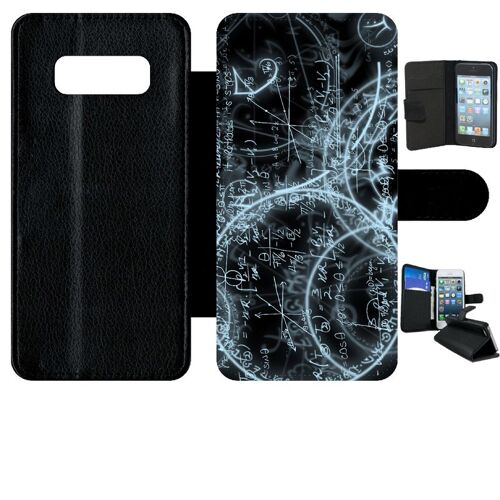 Etui A Rabat - Calcul Ardoise Maths - Compatible Avec Samsung Galaxy Note 8.0 - Simili-Cuir - Bord Noir