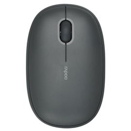 Rapoo M660 Silent - Souris - optique - 3 boutons - sans fil - Bluetooth 3.0, Bluetooth 4.0, Bluetooth 5.0, 2.4 GHz - récepteur sans fil USB - gris foncé