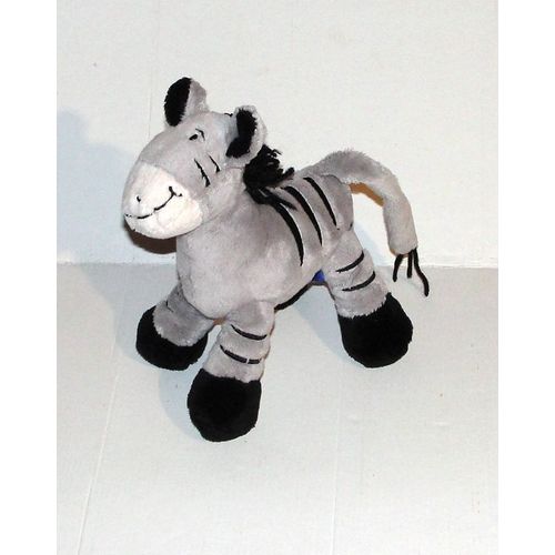 Doudou Zebre Gris Noir Bumi Impex