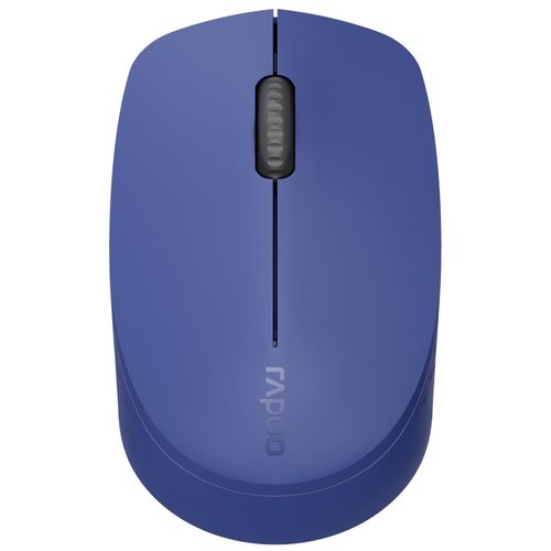 Rapoo M100 Silent - Souris - droitiers et gauchers - optique - 3 boutons - sans fil - 2.4 GHz, Bluetooth 4.0, Bluetooth 3.0 - récepteur sans fil USB - bleu