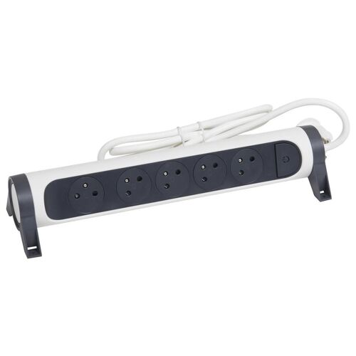 Legrand - Coupe-circuit - avec bloc rotatif, interrupteur - CA 230 V - 3680 Watt - entrée : CEE 7/5 - connecteurs de sortie : 5 (CEE 7/5) - 3 m cordon - Belgique, France - blanc mat (RAL 9003)...