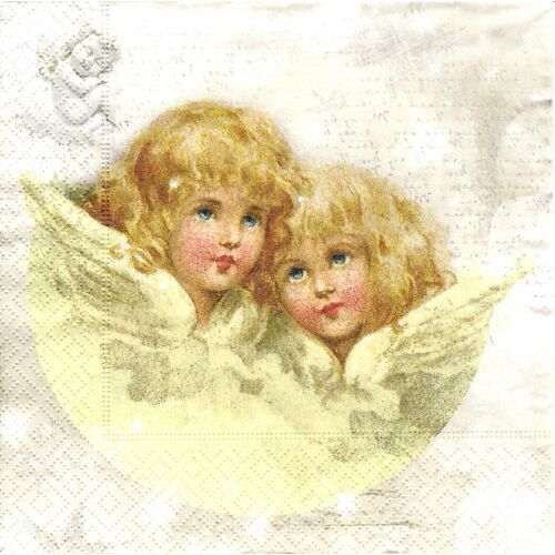 Lot De 2 Serviettes Déco Papier: Anges