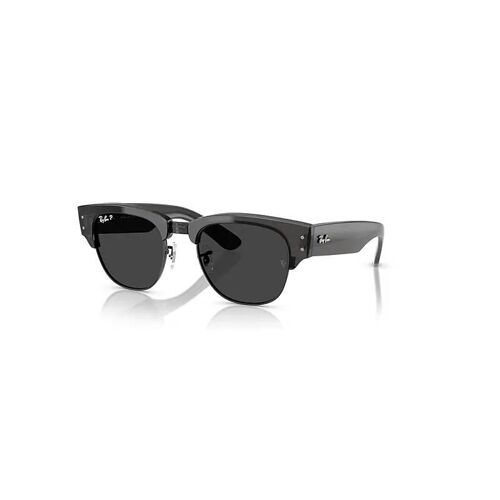 Ray-Ban Mega Clubmaster X The Ones Lunettes De Soleil Monture Transparent Noir Verres Noir Polarisé 53-21
