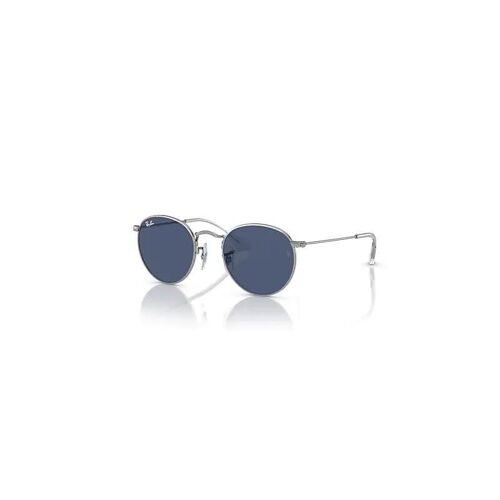 Ray-Ban Round Kids Lunettes De Soleil Monture Argent Verres Bleu 44-19