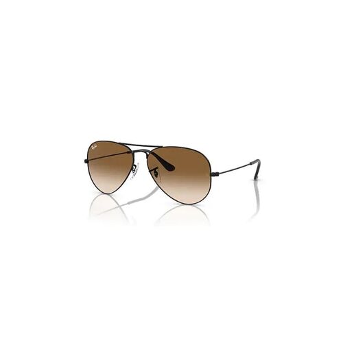 Ray-Ban Aviator Gradient Lunettes De Soleil Monture Noir Verres Brun 58-14