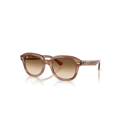 Ray-Ban Erik Lunettes De Soleil Monture Rayé Marron Verres Brun 51-20