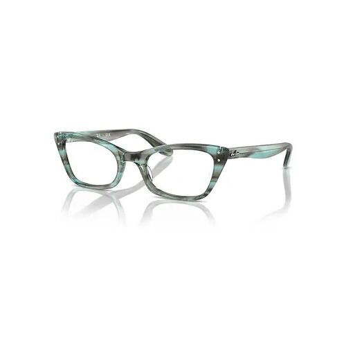 Ray-Ban Lady Burbank Optics Monture Rayé Vert Verres Incolore Polarisé 51-20