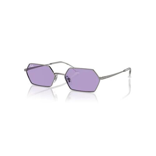 Ray-Ban Yevi Bio-Based Lunettes De Soleil Monture Gunmetal Verres Violet 58-18