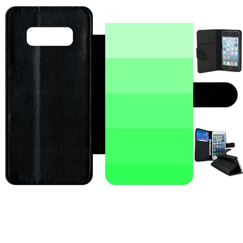 Etui a rabat - Degrad vert fluo - compatible avec samsung Galaxy Note 8.0 - Simili-Cuir - bord Noir
