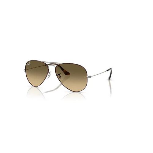 Ray-Ban Aviator Large Metal Lunettes De Soleil Monture Gunmetal Verres Brun 62-14
