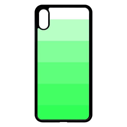 Coque pour smartphone - Degrad vert fluo - compatible avec apple iPhone XS Max - Plastique - bord Noir