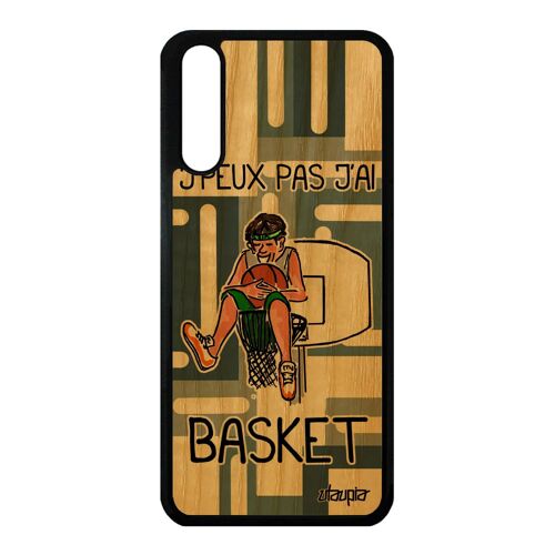 Coque Bois Pour P20 Silicone J'peux Pas J'ai Basket Personnalisé Drole De Huawei P20