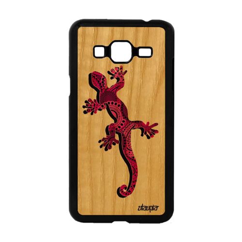 Coque En Bois Pour J3 Silicone Salamandre Animaux Azteque Housse Samsung Galaxy J3
