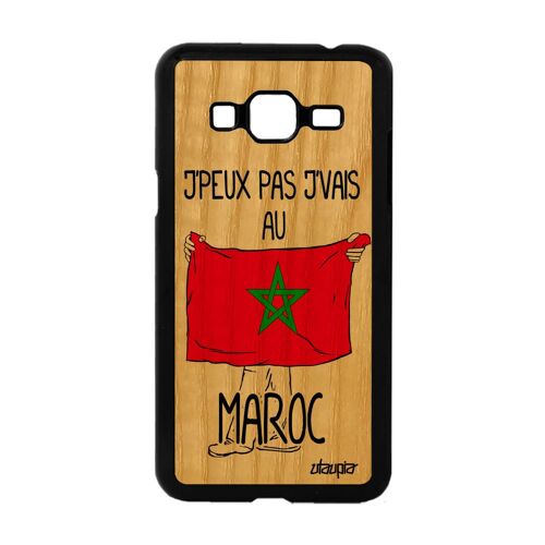 Coque Silicone J'peux Pas J'vais Au Maroc Pour J3 En Bois Housse Samsung Galaxy J3