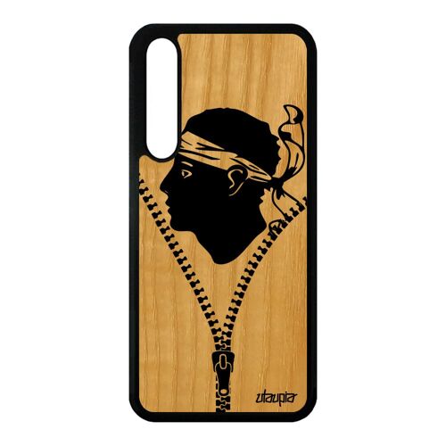 Coque En Bois Huawei P20 Pro Silicone Drapeau Corse Football Mobile Foot Housse