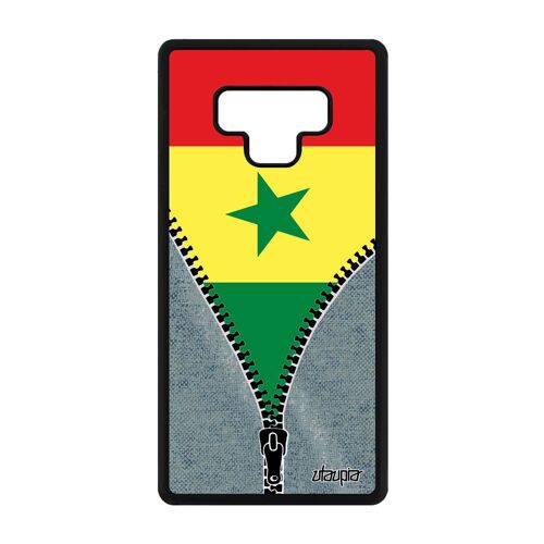 Coque silicone Samsung Note 9 drapeau senegal senegalais noir basket foot Samsung Galaxy Note 9