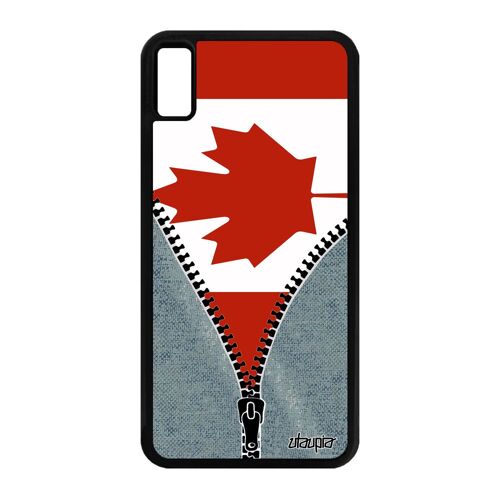 Coque Iphone Xs Max Silicone Drapeau Canada Canadien Coupe Du Monde Housse