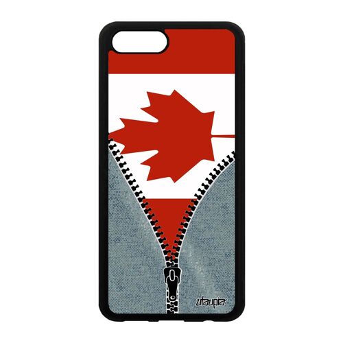 Coque Honor View 10 V10 silicone drapeau canada canadien jeux olympiques noir de