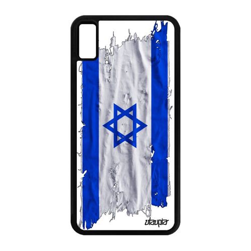 Coque Drapeau Israel Israelien Pour Iphone Xs Max Silicone Tissu Telephone Iphone Xs Max