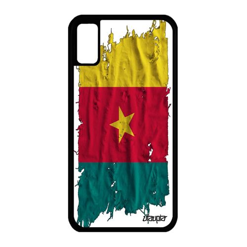 Coque Drapeau Cameroun Camerounais Iphone Xs Silicone Foot Telephone Etui Iphone Xs