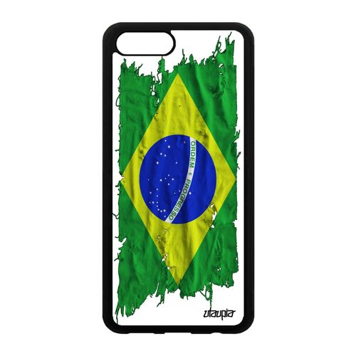 Coque Silicone Honor View 10 V10 Drapeau Bresil Bresilien Coupe Du Monde Foot En