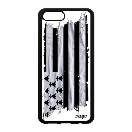Coque Pour Honor View 10 V10 Silicone Drapeau Bretagne Breton Design Gwenn Ha Du