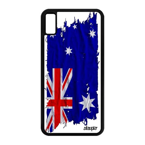 Coque Drapeau Australie Australien Pour Iphone Xs Max Silicone Portable De