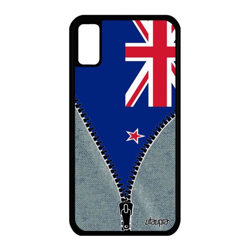 Coque Iphone Xs Silicone Drapeau Nouvelle Zelande Neo Zelandais Jeans Foot