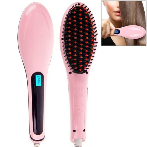Brosse Lissante Chauffante Design 2 En 1 Brushing Ecran Lcd Design Câble 360° - Yonis
