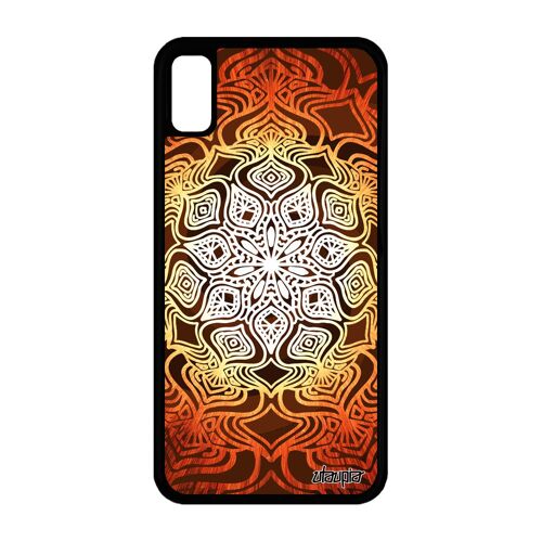 Coque Mandala iPhone XR silicone indien oriental antichoc noir effet 3d de iPhone XR