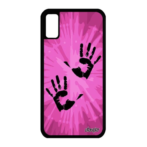 Coque Iphone Xs Silicone Empreinte Main Peinture Deux Housse Swag Femme De