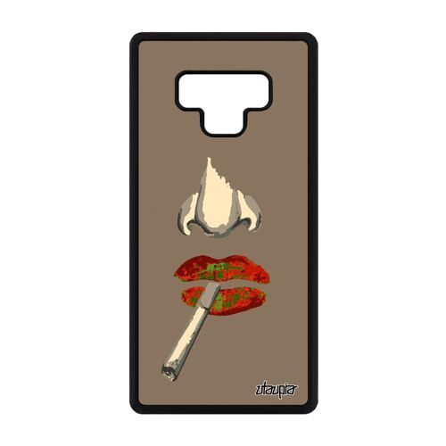 Coque Note 9 silicone portrait orange levre original femme case a Samsung Galaxy Note 9