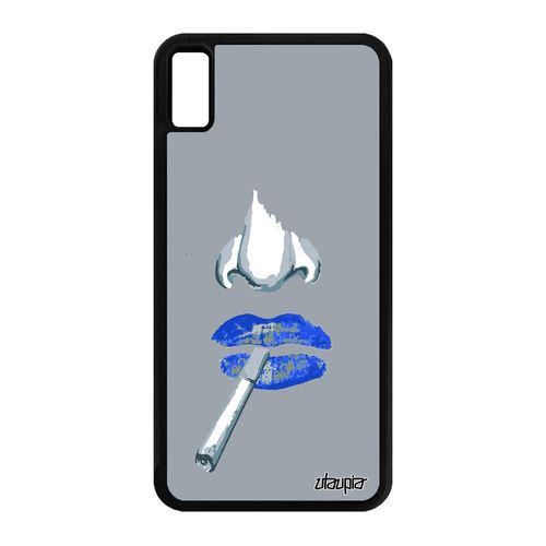 Coque Silicone Pour Iphone Xs Max Fumeuse Case Souple 4g Bouche Bleu Femme Iphone Xs Max