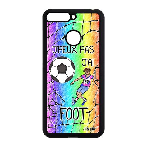 Coque Honor 7A silicone j'peux pas j'ai foot etui 4G humour portable homme Vert