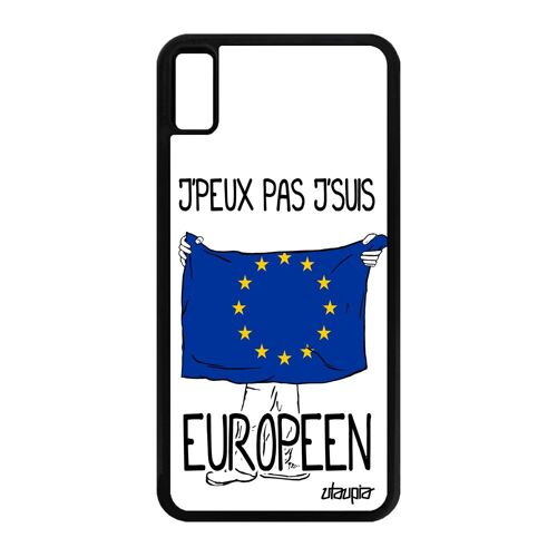 Coque Iphone Xs Max Silicone J'peux Pas J'suis Europeen Drapeau Europe Alu Iphone Xs Max
