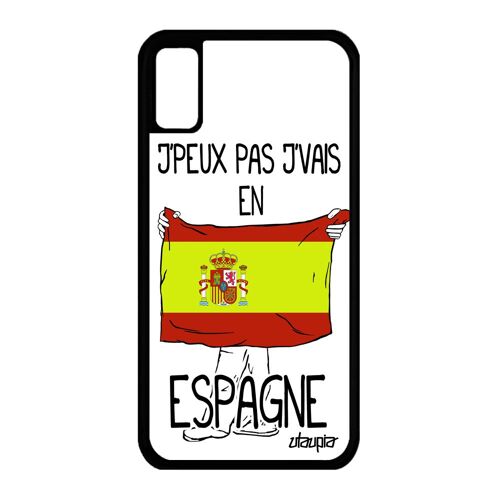 Coque Silicone Iphone Xs J'peux Pas J'vais En Espagne Rigide Case Portable Iphone Xs
